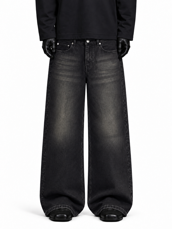 Washed Black Baggy