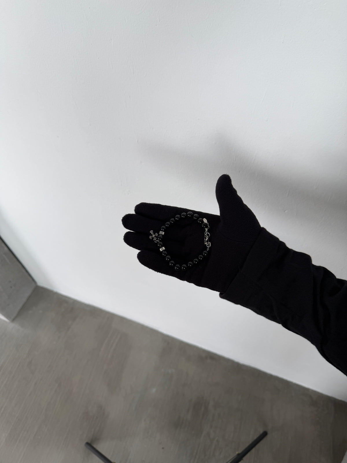 Black cross bracelet
