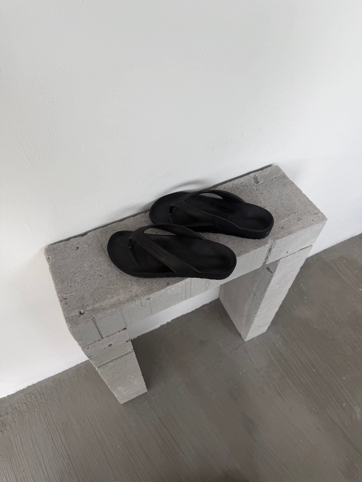 black flip flop
